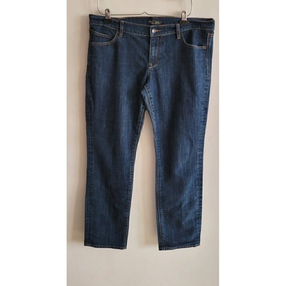 Old Navy The DIVA Jeans Womens Size 14 Regular Blue Mid Rise Denim Pants 38x30